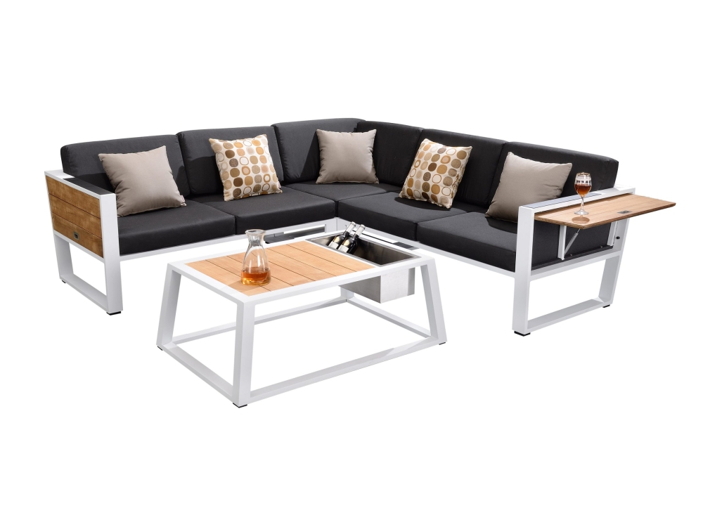 Set mobilier gradina / terasa Higold York, coltar, negru