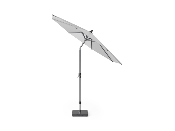 Set umbrela terasa / gradina Platinum Riva 2.5, gri, suport granit Rome negru 30kg inclus