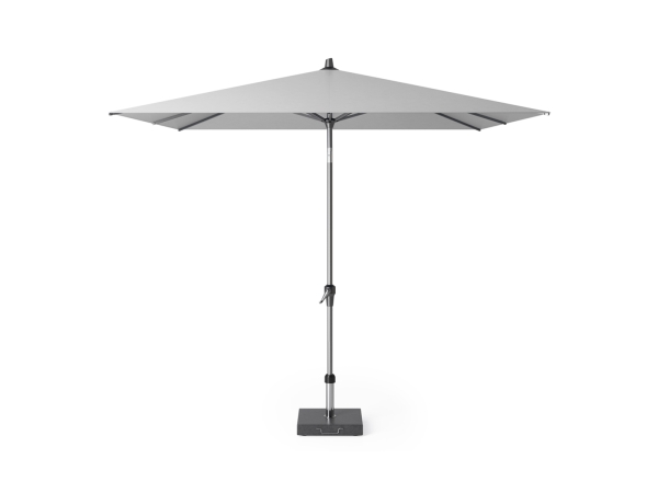 Set umbrela terasa / gradina Platinum Riva 2,5 x 2,5 gri, suport granit Rome negru 40kg inclus