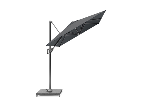 Umbrela terasa Platinum Voyager T1, 3x2 m, dreptunghiulara, antracit, suport granit Modena negru 90 kg inclus