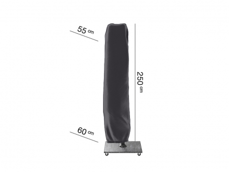 Husa mobilier gradina AeroCover pentru umbrela, 60×250 cm, patrata, antracit