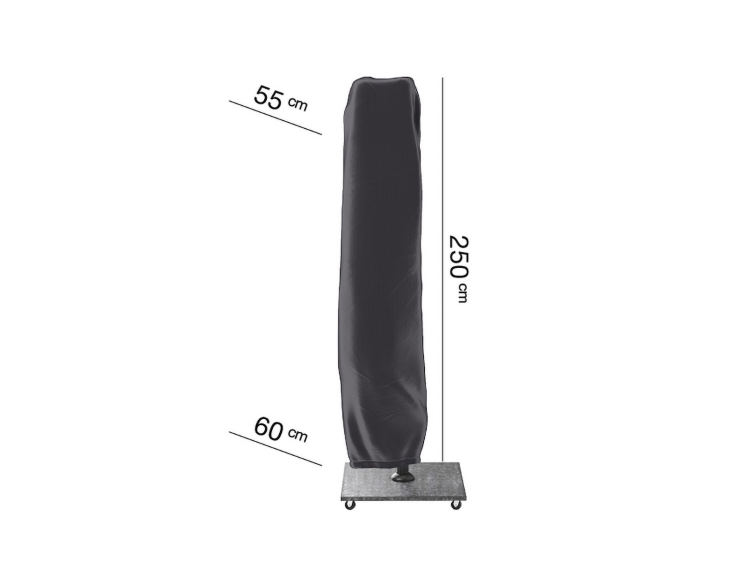 Husa mobilier gradina AeroCover pentru umbrela terasa, 60x250 cm, patrata, antracit