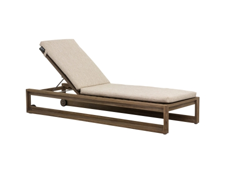Privat: Sezlong ajustabil Apple Bee Antigua, bej, lemn de tec