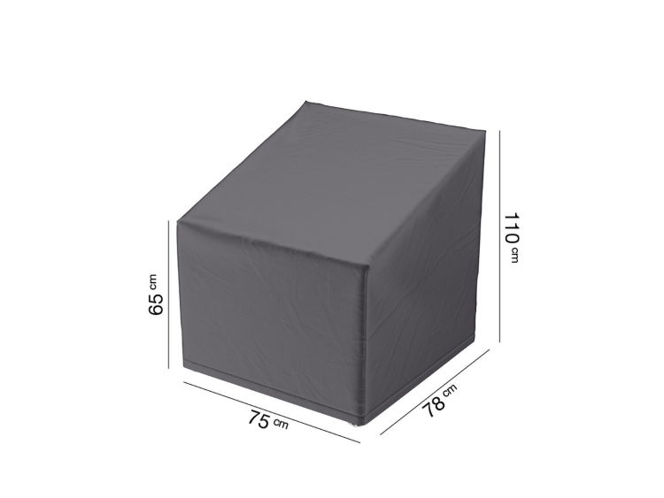 Husa mobilier gradina AeroCover pentru fotoliu cu spatar inalt, 75x78x110 cm, patrata, antracit