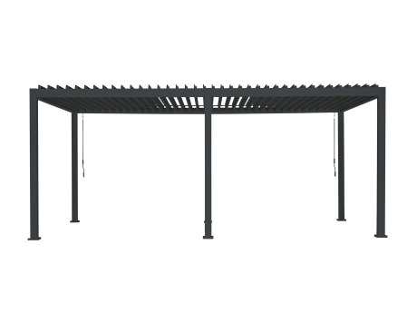 Pergola Reflect manuala pentru gradina si terasa, aluminiu, antracit, 3×6 m