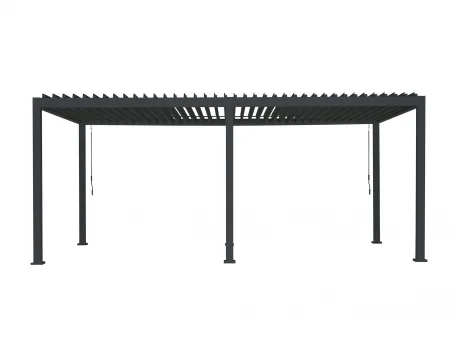 Pergola Reflect manuala pentru gradina si terasa, aluminiu, antracit, 3×6 m