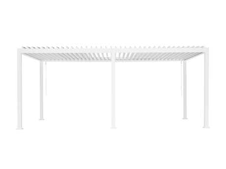 Pergola Reflect manuala pentru gradina si terasa, aluminiu, alb, 3×6 m