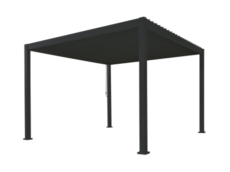 Pergola Reflect manuala pentru gradina si terasa, aluminiu, antracit, 3×4 m