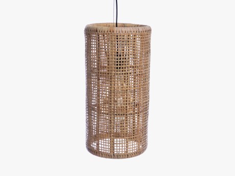 Lampa suspendata din ratan, natural, diametru 20 cm, inaltime 40 cm