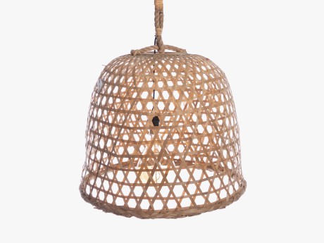 Lampa suspendata din bambus, natural, diametru 65 cm, inaltime 54 cm