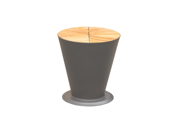 Masa de cafea si frapiera de gradina si terasa Higold Icoo aluminiu si lemn de tec negru
