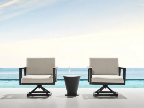 Set mobilier gradina Higold Emoti, 2 fotolii pivotante si o masa de cafea si frapiera Icoo
