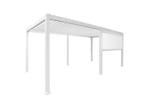 Rulou pentru Pergola Reflect pentru gradina si terasa, textilen si aluminiu, alb, 3 m
