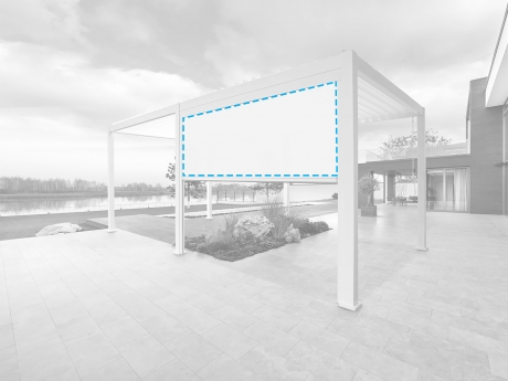 Rulou pentru Pergola Reflect pentru gradina si terasa, textilen si aluminiu, alb, 3 m