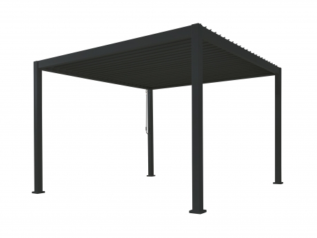 Pergola Reflect PREMIUM pentru gradina si terasa, aluminiu, antracit, 3×3 m