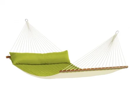 Hamac gradina cu bara Kingsize La Siesta Alabama Avocado, matlasat, verde