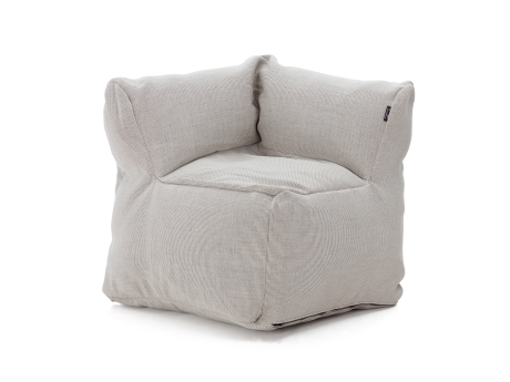Fotoliu puf gradina si terasa Roolf Living Dotty Club Corner XL, alb, inaltime sezut 45 cm