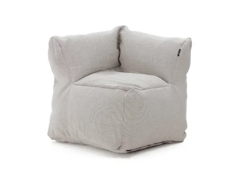 Fotoliu puf gradina si terasa Roolf Living Dotty Club Corner XL, alb, inaltime sezut 45 cm