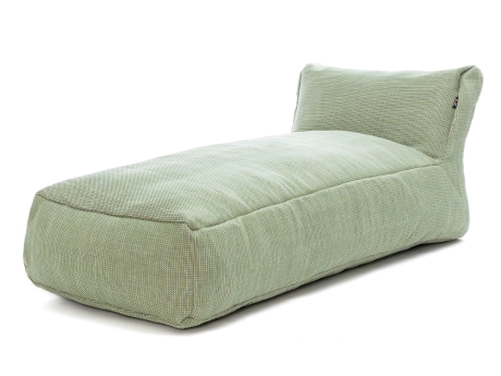 Sezlong gradina puf Roolf Living Dotty Lime, verde, inaltime sezut 35 cm