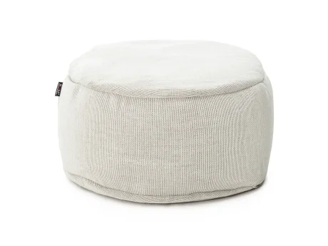 Taburet puf gradina si terasa Roolf Living Dotty rotund, diametru 70 cm, alb