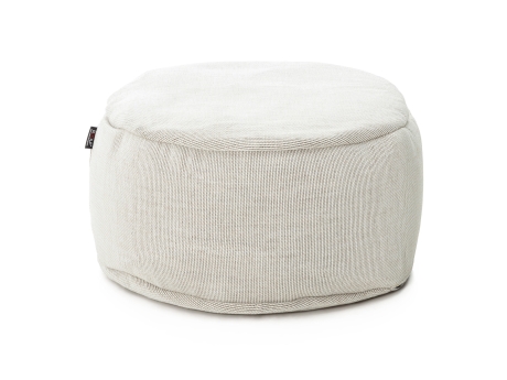 Taburet puf gradina si terasa Roolf Living Dotty rotund, diametru 70 cm, alb