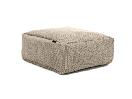 Taburet puf gradina si terasa Roolf Living Dotty dreptunghiular, bej, 75x75x35 cm