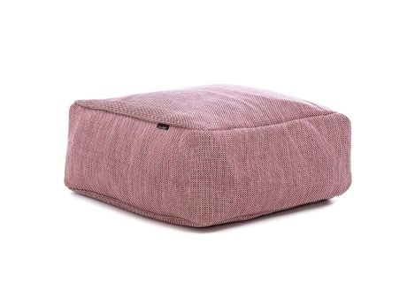 Taburet puf gradina si terasa Roolf Living Dotty Peony dreptunghiular, roz, 75x75x35 cm