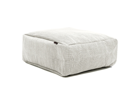 Taburet puf gradina si terasa Roolf Living Dotty dreptunghiular, alb, 75x75x35 cm