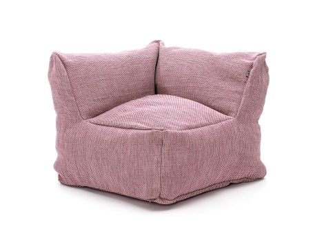 Fotoliu puf gradina si terasa Roolf Living Dotty Club Corner Mediu Peony, roz, inaltime sezut 35 cm