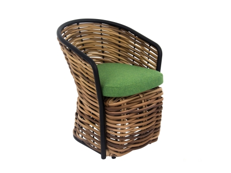 Scaun gradina si terasa Apple Bee Cocoon, cadru negru, verde