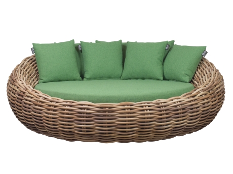 Pat de zi gradina si terasa Apple Bee Cocoon, 2 locuri, diametru 220 cm, verde