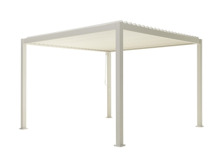 Pergola Reflect PREMIUM pentru gradina si terasa, aluminiu, alb, 3x3 m