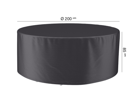 Husa mobilier gradina AeroCover pentru set masa si scaune gradina, diametru 200 cm, rotunda, antracit