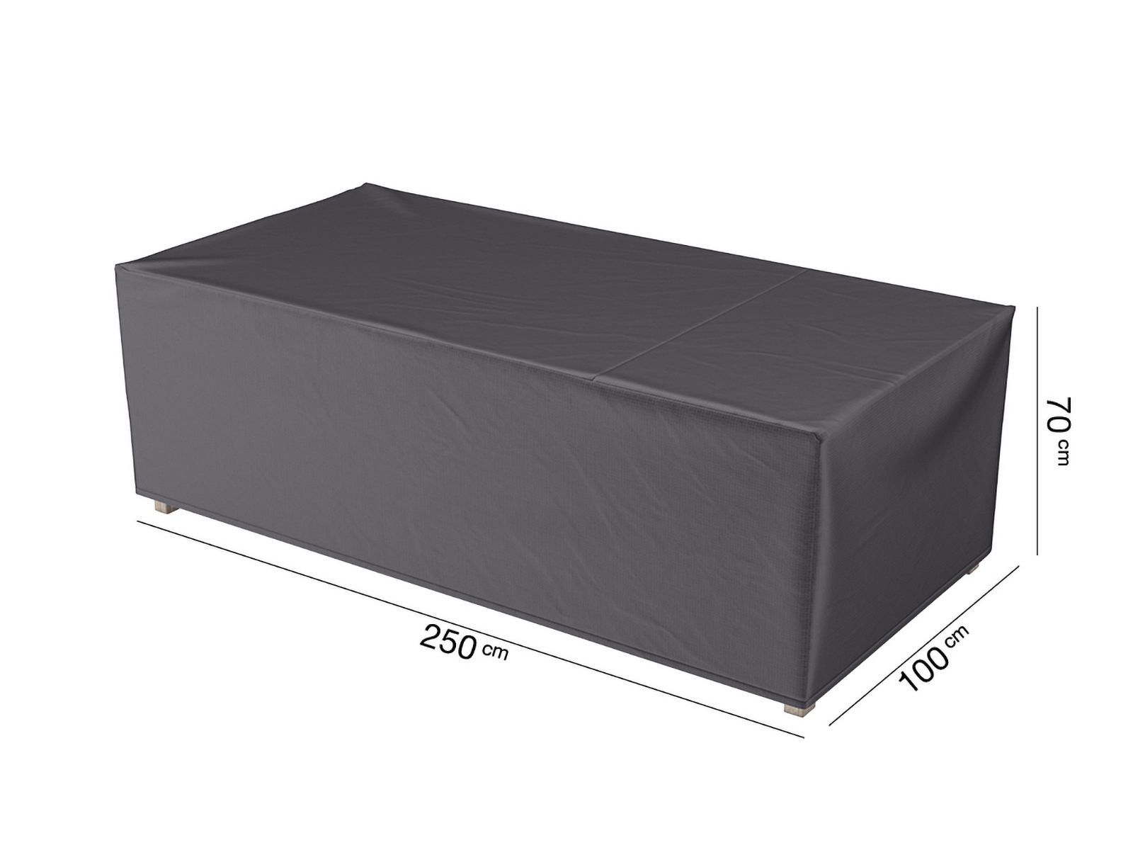 7963 lounge bench cover 250x100 anthracite M Aerocover 8717591771302
