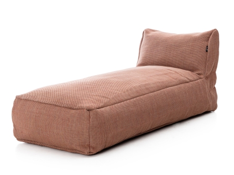 Sezlong gradina puf Roolf Living Dotty, teracota, inaltime sezut 35 cm