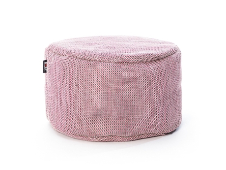 Taburet puf gradina si terasa Roolf Living Dotty Peony rotund, diametru 70 cm, roz