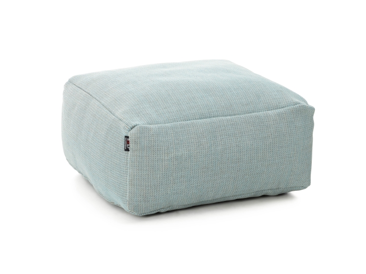 Taburet puf gradina si terasa Roolf Living Dotty dreptunghiular, albastru, 75x75x35 cm