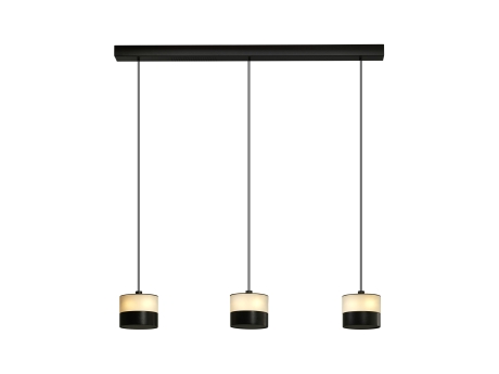 Incalzitor de terasa suspendat Heatsail Glow, set de 3 bucati, modul suspensie drept, 1.92 kWh, negru