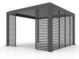 241129 Pergola with Slat Fence