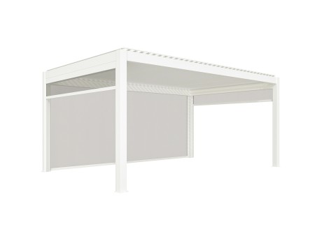 Rulou electric pentru pergolele Aplux ProMax, textilen si aluminiu, alb, 6 m