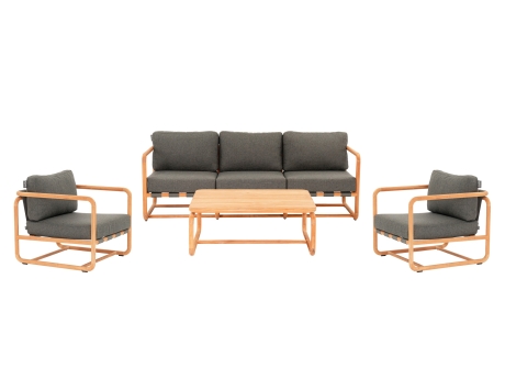 Set mobilier de gradina si terasa Apple Bee Dolce, canapea 3 locuri, 2 fotolii, masuta de cafea