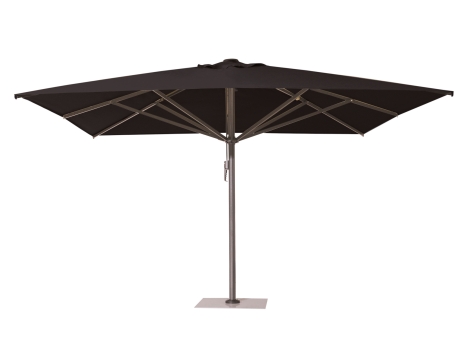 Umbrela terasa Horecalux Liva, 4x4 m cu suport din granit 90 kg, negru
