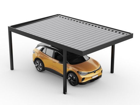 Copertina auto Tarasola din aluminiu, simplu, cu intrare, 590 cm x 400 cm