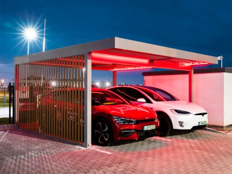 Copertina auto Tarasola din aluminiu, dublu, cu intrare, 590 cm x 600 cm
