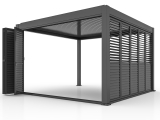 Pergola with bi folding shutter
