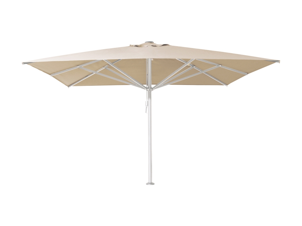 Parasol Liva 4x4 ecru cadru alb scaled