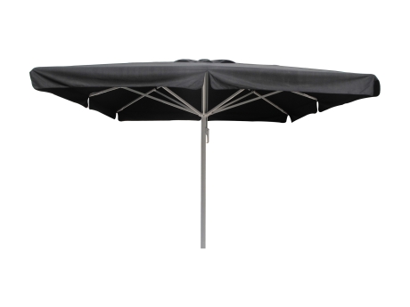 Umbrela terasa Horecalux Karin, 4x4 m, cadru gri, negru