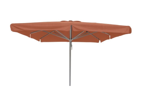 Umbrela terasa Horecalux Karin, 4x4 m, cadru gri, teracota