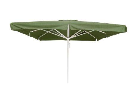 Umbrela terasa Horecalux Karin, 4x4 m, cadru alb, verde