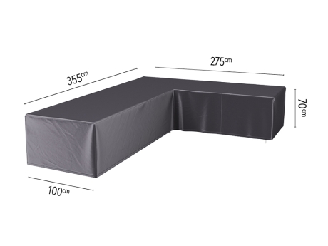 Husa mobilier gradina AeroCover pentru coltar, 355x275x100/70 cm, forma L, dreapta, antracit